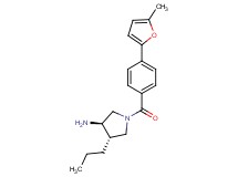 (3R*,4S*)-1-[4-(5-methyl-2-furyl)benzoyl]-4-propylpyrrolidin-3-amine