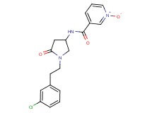N-{1-[2-(3-chlorophenyl)ethyl]-5-oxo-3-pyrrolidinyl}nicotinamide 1-oxide