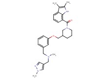 1-[3-({1-[(2,3-dimethyl-1H-indol-7-yl)carbonyl]-3-piperidinyl}methoxy)phenyl]-N-methyl-N-[(1-methyl-1H-pyrazol-4-yl)methyl]methanamine