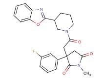 3-{2-[3-(1,3-benzoxazol-2-yl)-1-piperidinyl]-2-oxoethyl}-3-(3-fluorophenyl)-1-methyl-2,5-pyrrolidinedione