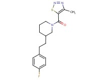 3-[2-(4-fluorophenyl)ethyl]-1-[(4-methyl-1,2,3-thiadiazol-5-yl)carbonyl]piperidine
