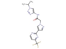 N-(1-isopropyl-1H-1,2,3-triazol-4-yl)-2-{4-[4-(trifluoromethyl)pyrimidin-2-yl]-1H-pyrazol-1-yl}acetamide