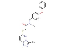 N-methyl-2-[(3-methyl[1,2,4]triazolo[4,3-b]pyridazin-6-yl)thio]-N-(4-phenoxybenzyl)acetamide