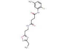 N-[2-(3-ethyl-1,2,4-oxadiazol-5-yl)ethyl]-N'-(2-fluoro-5-methylphenyl)succinamide