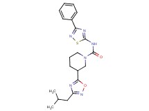 3-(3-isobutyl-1,2,4-oxadiazol-5-yl)-N-(3-phenyl-1,2,4-thiadiazol-5-yl)piperidine-1-carboxamide