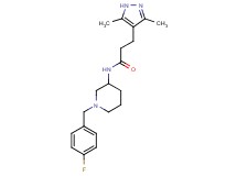 3-(3,5-dimethyl-1H-pyrazol-4-yl)-N-[1-(4-fluorobenzyl)piperidin-3-yl]propanamide