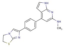 4-[4-(2,3-dihydroimidazo[2,1-b][1,3]thiazol-6-yl)phenyl]-N-methyl-1H-pyrrolo[2,3-b]pyridin-6-amine