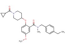 2-{[1-(cyclopropylcarbonyl)-4-piperidinyl]oxy}-N-(4-ethylbenzyl)-5-methoxy-N-methylbenzamide