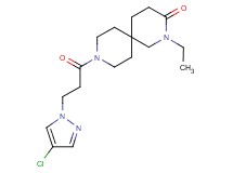 9-[3-(4-chloro-1H-pyrazol-1-yl)propanoyl]-2-ethyl-2,9-diazaspiro[5.5]undecan-3-one
