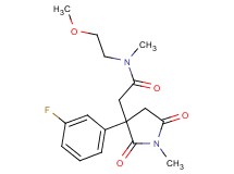 2-[3-(3-fluorophenyl)-1-methyl-2,5-dioxo-3-pyrrolidinyl]-N-(2-methoxyethyl)-N-methylacetamide