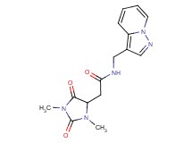 2-(1,3-dimethyl-2,5-dioxoimidazolidin-4-yl)-N-(pyrazolo[1,5-a]pyridin-3-ylmethyl)acetamide