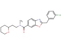2-(3-chlorobenzyl)-N-methyl-N-[2-(tetrahydro-2H-pyran-2-yl)ethyl]-1,3-benzoxazole-6-carboxamide