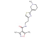 3,5-dimethyl-N-{2-[2-(1-methyl-1,2,5,6-tetrahydropyridin-3-yl)-1,3-thiazol-4-yl]ethyl}isoxazole-4-carboxamide