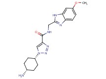1-(cis-4-aminocyclohexyl)-N-[(6-methoxy-1H-benzimidazol-2-yl)methyl]-1H-1,2,3-triazole-4-carboxamide