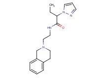 N-[2-(3,4-dihydro-2(1H)-isoquinolinyl)ethyl]-2-(1H-pyrazol-1-yl)butanamide