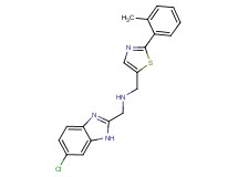 1-(6-chloro-1H-benzimidazol-2-yl)-N-{[2-(2-methylphenyl)-1,3-thiazol-5-yl]methyl}methanamine