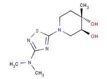 (3S*,4S*)-1-[3-(dimethylamino)-1,2,4-thiadiazol-5-yl]-4-methylpiperidine-3,4-diol