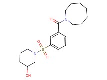 1-{[3-(azocan-1-ylcarbonyl)phenyl]sulfonyl}piperidin-3-ol