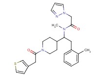 N-methyl-N-{2-(2-methylphenyl)-1-[1-(3-thienylacetyl)-4-piperidinyl]ethyl}-2-(1H-pyrazol-1-yl)acetamide