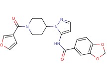 N-{1-[1-(3-furoyl)-4-piperidinyl]-1H-pyrazol-5-yl}-1,3-benzodioxole-5-carboxamide