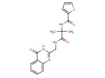 N-(1,1-dimethyl-2-oxo-2-{[(4-oxo-3,4-dihydroquinazolin-2-yl)methyl]amino}ethyl)thiophene-2-carboxamide