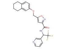 5-[(5,6,7,8-tetrahydro-2-naphthalenyloxy)methyl]-N-[2,2,2-trifluoro-1-(3-pyridinyl)ethyl]-3-isoxazolecarboxamide