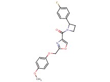 4-{[2-(4-fluorophenyl)azetidin-1-yl]carbonyl}-2-[(4-methoxyphenoxy)methyl]-1,3-oxazole