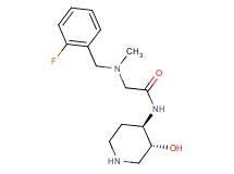 N~2~-(2-fluorobenzyl)-N~1~-[rel-(3R,4R)-3-hydroxy-4-piperidinyl]-N~2~-methylglycinamide dihydrochloride
