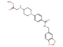 methyl N-[1-(4-{[(1,3-benzodioxol-5-ylmethyl)amino]carbonyl}phenyl)-4-piperidinyl]glycinate