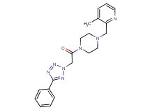 1-[(3-methyl-2-pyridinyl)methyl]-4-[(5-phenyl-2H-tetrazol-2-yl)acetyl]piperazine