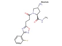 (4R)-4-amino-1-{3-[3-(2-fluorophenyl)-1,2,4-oxadiazol-5-yl]propanoyl}-N-methyl-L-prolinamide