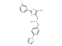 1-[2-(3-fluorophenyl)-5-methyl-1,3-oxazol-4-yl]-N-methyl-N-[4-(1H-pyrazol-1-yl)benzyl]methanamine