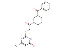 2-{[2-(3-benzoyl-1-piperidinyl)-2-oxoethyl]thio}-6-methyl-4(3H)-pyrimidinone