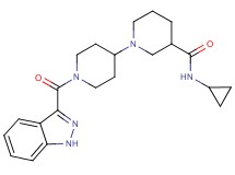 N-cyclopropyl-1'-(1H-indazol-3-ylcarbonyl)-1,4'-bipiperidine-3-carboxamide