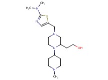 2-[4-{[2-(dimethylamino)-1,3-thiazol-5-yl]methyl}-1-(1-methyl-4-piperidinyl)-2-piperazinyl]ethanol