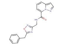 N-[(5-benzyl-1,2,4-oxadiazol-3-yl)methyl]pyrazolo[1,5-a]pyridine-7-carboxamide