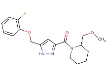 1-({5-[(2-fluorophenoxy)methyl]-1H-pyrazol-3-yl}carbonyl)-2-(methoxymethyl)piperidine