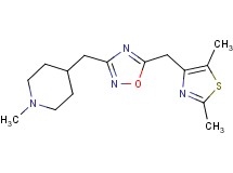 4-({5-[(2,5-dimethyl-1,3-thiazol-4-yl)methyl]-1,2,4-oxadiazol-3-yl}methyl)-1-methylpiperidine