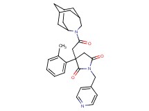 3-[2-(4-azatricyclo[4.3.1.1~3,8~]undec-4-yl)-2-oxoethyl]-3-(2-methylphenyl)-1-(4-pyridinylmethyl)-2,5-pyrrolidinedione