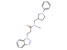 3-(1H-1,2,3-benzotriazol-1-yl)-N-methyl-N-[(1-phenyl-3-pyrrolidinyl)methyl]propanamide