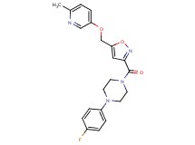1-(4-fluorophenyl)-4-[(5-{[(6-methyl-3-pyridinyl)oxy]methyl}-3-isoxazolyl)carbonyl]piperazine