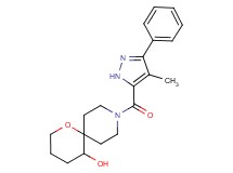 9-[(4-methyl-3-phenyl-1H-pyrazol-5-yl)carbonyl]-1-oxa-9-azaspiro[5.5]undecan-5-ol