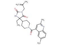 5-{1-[(2,6-dimethyl-4-quinolinyl)carbonyl]-4-piperidinyl}-5-ethyl-3-(2-methyl-2-propen-1-yl)-2,4-imidazolidinedione