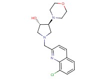 (3S*,4S*)-1-[(8-chloro-2-quinolinyl)methyl]-4-(4-morpholinyl)-3-pyrrolidinol