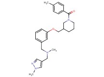 N-methyl-1-(3-{[1-(4-methylbenzoyl)-3-piperidinyl]methoxy}phenyl)-N-[(1-methyl-1H-pyrazol-4-yl)methyl]methanamine