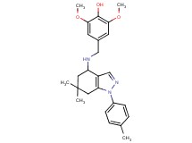 4-({[6,6-dimethyl-1-(4-methylphenyl)-4,5,6,7-tetrahydro-1H-indazol-4-yl]amino}methyl)-2,6-dimethoxyphenol