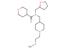 N-{[1-(2-methoxyethyl)-4-piperidinyl]methyl}-N-(tetrahydro-2-furanylmethyl)tetrahydro-2H-pyran-4-carboxamide
