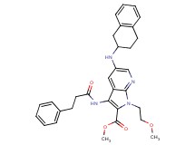 methyl 1-(2-methoxyethyl)-3-[(3-phenylpropanoyl)amino]-5-(1,2,3,4-tetrahydro-2-naphthalenylamino)-1H-pyrrolo[2,3-b]pyridine-2-carboxylate