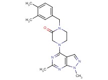 1-(3,4-dimethylbenzyl)-4-(1,6-dimethyl-1H-pyrazolo[3,4-d]pyrimidin-4-yl)-2-piperazinone