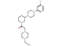 1-(3-chlorophenyl)-4-{1-[(4-ethyl-1-piperazinyl)acetyl]-3-piperidinyl}piperazine